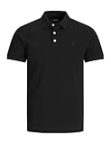 JACK & JONES Jjepaulos Polo Ss Noos Homme Polo, Noir, XL