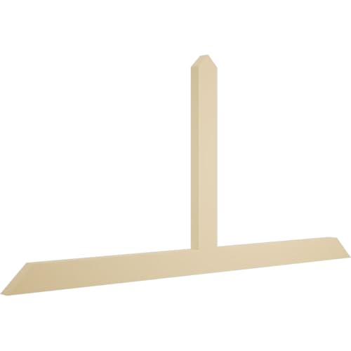 72"W x 36"H x 2"D x 4"F, 12/12 Pitch, Portland Signature Urethane Gable Bracket, Primed Tan