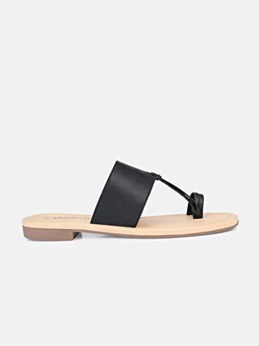 Image of Big Fox Toe Ring Slip On Flat Sandals For Women