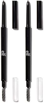 e.l.f. Ultra Precise Brow Pencil, Creamy, Micro-Slim, Precise, Defines, Creates Full, Natural-Looking Brows, Tames and Combs Brow Hair, Taupe, 0.002 Oz (Pack of 2)