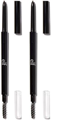 e.l.f. Ultra Precise Brow Pencil, Creamy, Micro-Slim, Precise, Defines, Creates Full, Natural-Looking Brows, Tames and Combs Brow Hair, Taupe, 0.002 Oz (Pack of 2)