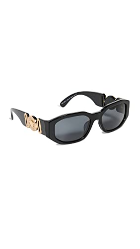 Versace Women's Medusa Biggie Sunglasses, Black, One Size : Amazon
