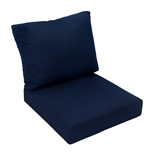Eddie Bauer Home Deep Seating Outdoor Lounge Cushion Knife Edge 24 X 26 X 5 Canvas Navy