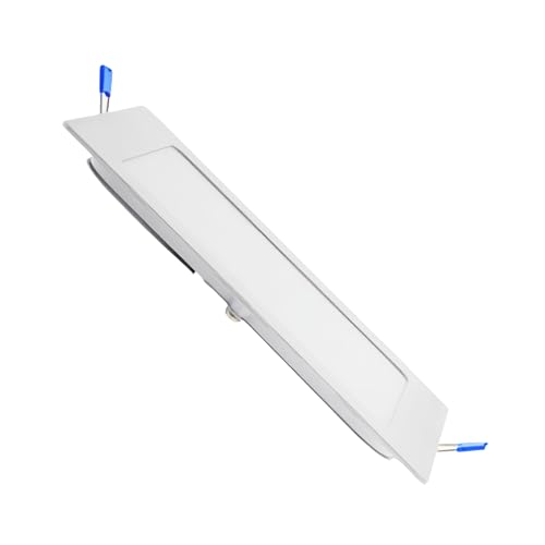 ONSSI Plaque de plafond LED 20W 2000lm,Carrée 220x220mm Panneau Led Super Slim Encastré Blanc Chaud 3000K
