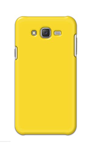 Image of Printed Hard Back Cover Case for Samsung Galaxy J7 2015 | Samsung J7 NXT Back Cover (Plain Yellow) -1803