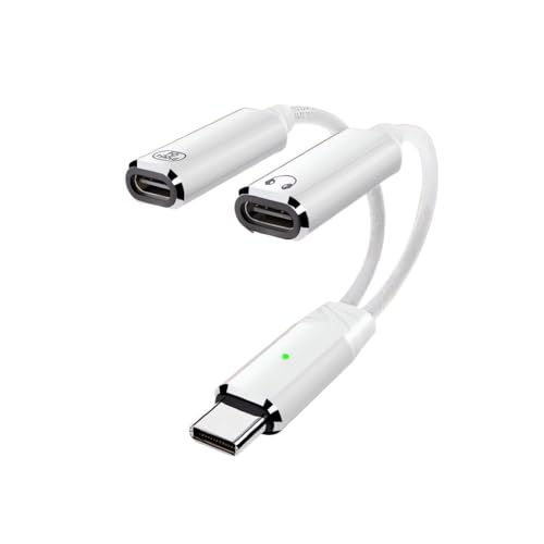 KURODEN USB-C �C���z�� �ϊ� �A�_�v�^�[ 2in1 �yPD 100W ���}���[�d/�����[�d�z �^�C�vC �C���z���W���b�N ��� DAC���� ���y/�ʘb/���ʒ���/�f�[�^�]�� iPhone 17 16 15 Pro Max, iPad, Mac