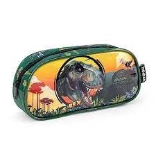 Estojo de Tecido, Up4you Dinossauro, 1 Zíper, Verde, Luxcel