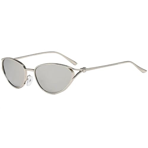 Lunettes de soleil œil-de-chat vintage métal lunettes de protection UV400