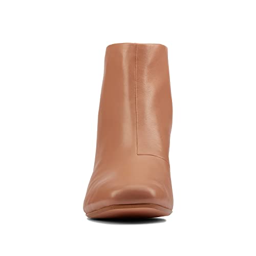 Image of Clarks Women's Sheer55 Zip Praline Leather Ankle Boots-3 UK (26161701