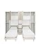 Dmora Cameretta A Ponte Con Due Letti Singoli, Made In Italy, Cm 313 X 212 X 247, Colore Bianco E Olmo