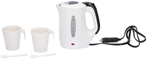 All Ride 8711252177052 - Hervidor de agua para camión de 24 V (0,5 L, incluye 2 tazas y 2 cucharas,...