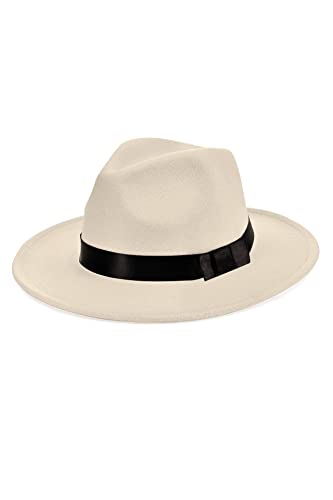 Image of BABEYOND 1920s Gatsby Panama Fedora Hat Cap for Men Gatsby Hat for Men 1920s Mens Gatsby Costume Accessories
