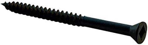 Small Parts 0616YQFT #6-18 x 1" Tornillo cuadrado para paneles de yeso, rosca fina, fosfato negro (paquete de 100)