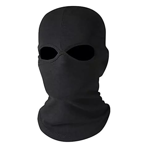 Black Balaclava MASK 2 Holes SAS Style Army SKI HAT Paintball Polyester Cover