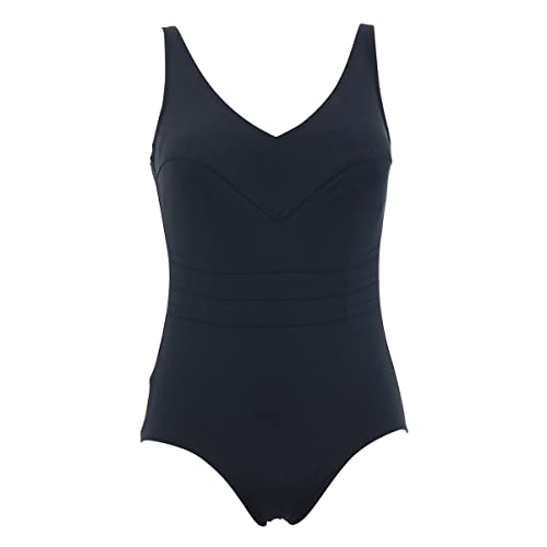 Maillot de bain 1 pièce grande taille Janine Robin Addict noir bonnet 44GH haute qualité