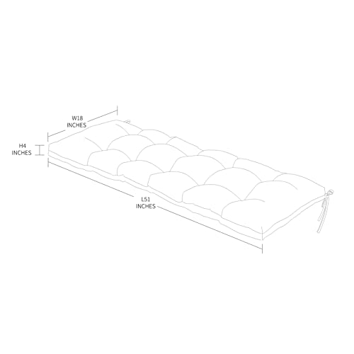Image of QILLOWAY Outdoor Bench Cushion - 51x18x4 Inch Waterproof Patio Bench Cushion, Durable Bench Cushions for Outdoor Furniture, Replacement Outdoor Bench Cushions for Garden, Deck,Orange