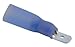 NTE Electronics 76-HIMD16 Brass Heat Shrink Insulated Male Disconnect, Electro Tin Plated, 0.032" x 0.250" NEMA Tab, 16-14 AWG Wire Size