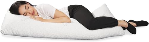 Memory Foam Seitenschläferkissen 50 x 137 cm Langes Kissen für Seitenschläfer, Körperkissen mit Mikrofaser-Füllun zur Unterstützung der Mutterschaft und für Seitenschläfe Memory Foam Seitenschläferkissen 50 x 137 cm Langes Kissen für Seitenschläfer, Körperkissen mit Mikrofaser-Füllun zur Unterstützung der Mutterschaft und für Seitenschläfe