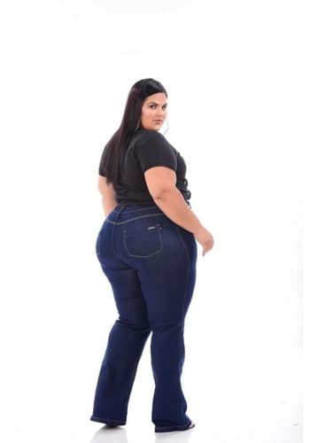 Calça Flare Jeans Feminina Plus Size c/Cinta Redutora de Medidas Modeladora e Reguladoraa de Cabimen