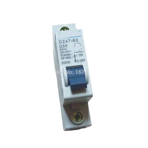 Disjoncteur miniature 1P 50A type C45 courbe C pour réseau 50Hz 60Hz