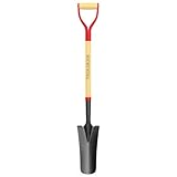 HIGHLIGHT Spade Shovel, Transplanting Spade, Drain Spade, Spade Shovels for Digging, Sharp Shooter Shovel or Spade, 45Inch, Stell D-Grip, Wooden Handle
