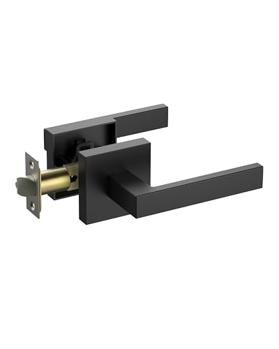 eufy Security Square Door Handle - Easy Installation Fits All - Matte Black