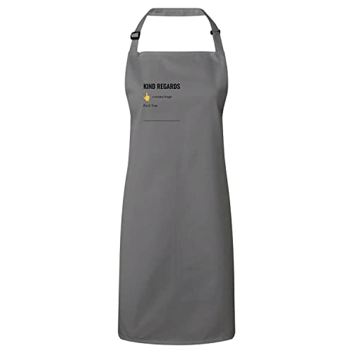 Tablier de cuisine gris Fabulous imprimé avec humour pour le bureau