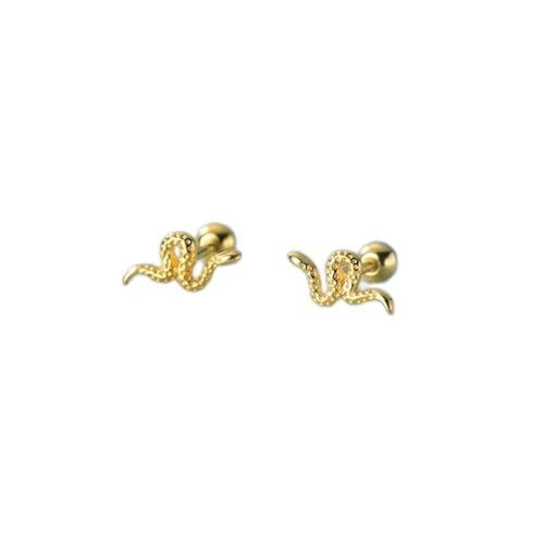 Boucles d'oreilles serpent en argent 925 à vis, le cadeau idéal pour femme