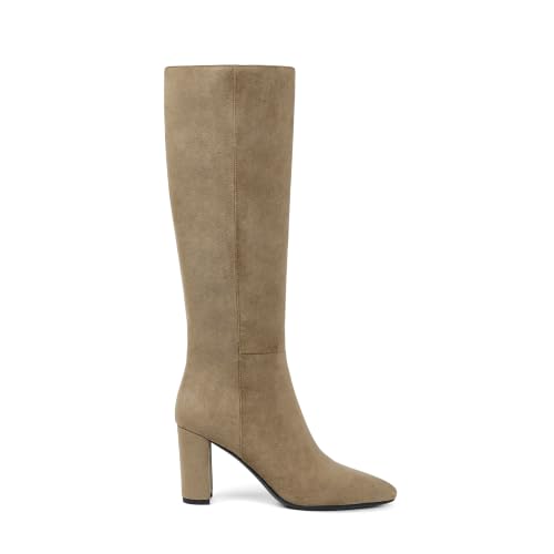 Image of Modatope Knee High Boots Women Pointed Toe Boots Chunky Heels Side Zipper | Fall Spring Winter Fashion Dress Tall Boots, Evening Bridal office Long Boots