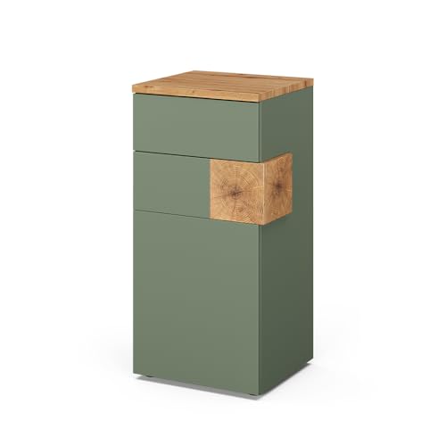 Vicco Meuble Salle de Bain Eden, Vert, 40x84cm, Beaucoup d'espace de Rangement pour Les Accessoires de Salle de Bain