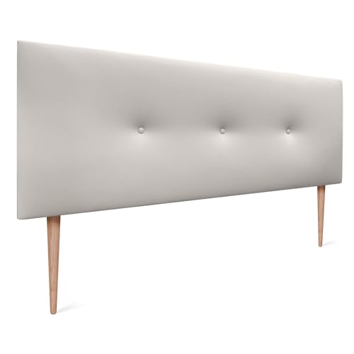 DHOME Tête de lit en Similicuir Lisse ou en Tissu Aculine avec Boutons rembourrés de Haute qualité Nouvelle Gamme DE Couleurs Tête de lit Deluxe...