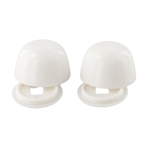 2 Pairs Bathroom Toilet Base Bolt Covers White Plastic Floor Screw Cap Set Fit Mounting Hardware Protection For Washroom Floor Anchor Decorative Bolt Cover Replacement Parts
