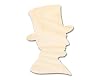 Unfinished Wood Abraham Lincoln Silhouette | DIY American History Craft Cutout | Up to 36" 3" / 1/4" #1