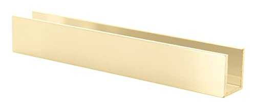 Crl Satin Brass 1/2" Fixed Panel Shower Door Deep-U Channel - 95 In Long #TOP16