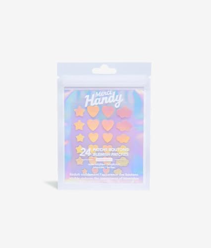 Merci Handy - 24 Patchs Boutons Unicorn Edition - Adolescents et adultes - Traitement de nuit - Agit en 6 heures - Patchs anti-boutons avec huile d'arbre à thé et acide salicylique