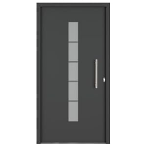 Hori Chain Haustür Aluminium Kunststoff Anthrazit 210x110 cm