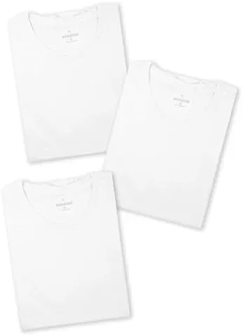 Kit 3 Camisetas Básicas Masculinas Sandrini Preto ou Sortido Algodão Premium Conforto Casual Dia a Dia (BR, Alfa, GG, Regular, Branco)