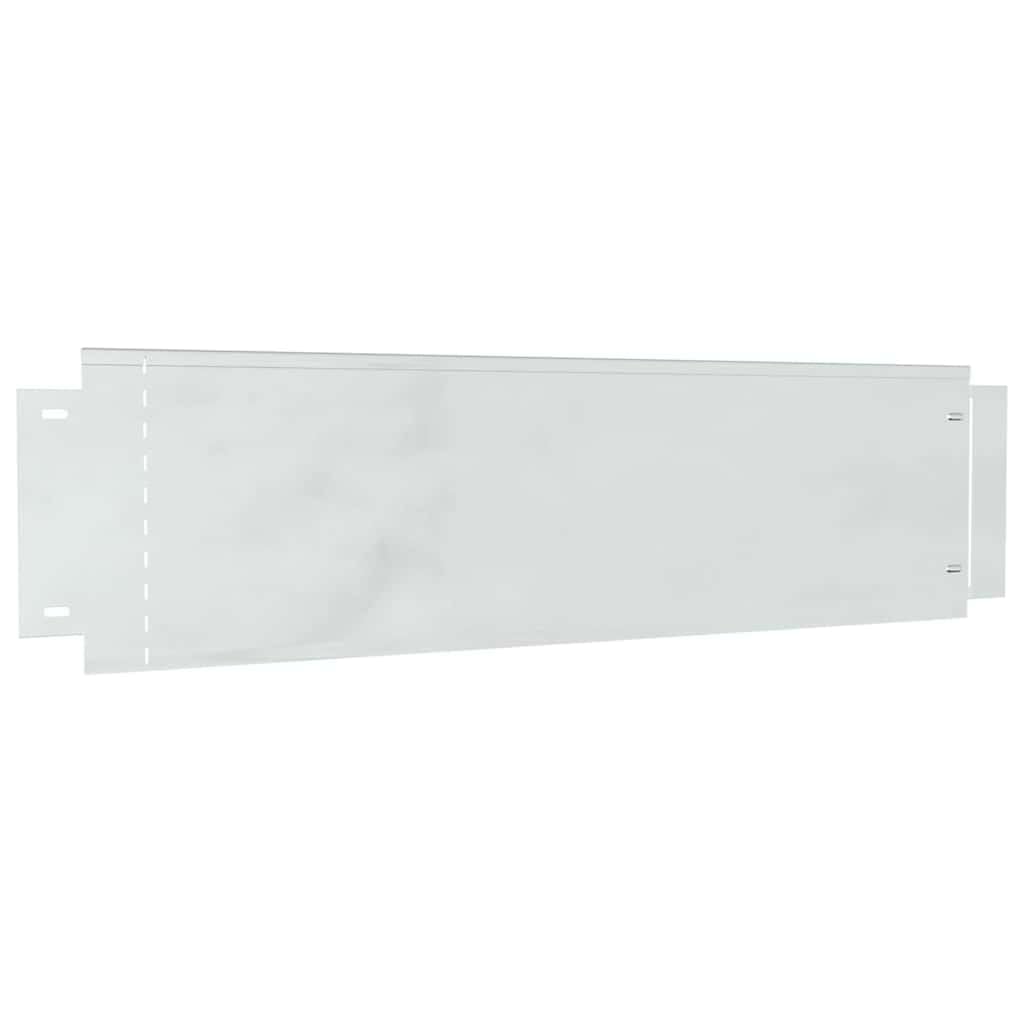 Lot de 10 bordures de pelouse argentées en acier galvanisé - 100 x 25 x 0,07 cm - Bordure de jardin en métal pour parterres et chemins
