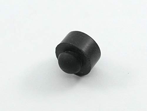 push-in rubber bumper tight-grip stem - fits 1434 hole - bumper is 1234 diameter 1434 height for use in 11634 panel thickness 4