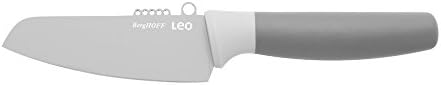 Berghoff Leo Ceramic Coated Non-Stick Vegetable Knife with Zester, 11cm, Stainless Steel, Grey, 5.5 x 24.5 x 2 cm