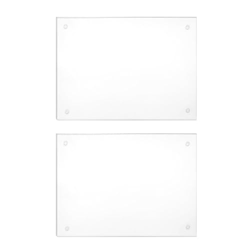 Althwuyu Tabla de cortar de acrílico de 2 piezas con almohadillas de mango resistente, tabla de cortar translúcida para frutas y verduras, ordenada y ordenada para cocina, camping y negocios