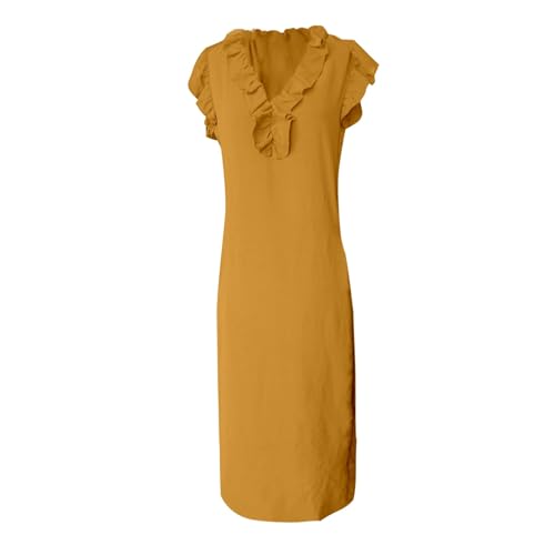 Mono de verano elegante de algodón con cuello en V para mujer 6