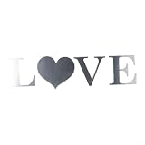 Adesivo a specchio acrilico Lettera Wall Decal Love Mirror Tiles DIY Wall Sticker Silver Wall Art Home Decoration Lettere Set