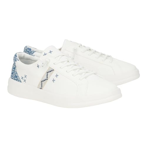 HEYDUDE Unisex-Adult Karina Crafted Boho White/Blue