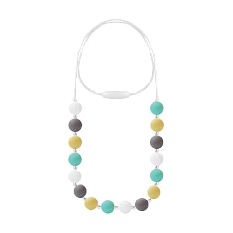 Teething Necklace for Baby,Chew Necklaces and Bracelet for Sensory Kids,Silicone Teething Necklaces for Toddler, Boys, Girls,Autistic Kids Cover