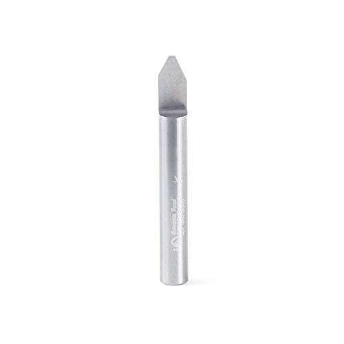 Amana Tool 45767 Solid Carbide 60 Degree Engraving 0.060 Tip Width x 1/4 SHK x 2 Inch Long Signmaking Router Bit — image 1