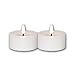 Produktbild 2er Set LED Teelicht "FLAMME FLOW L", Höhe 5,5cm, Durchmesser 7cm, Farbe weiß, Batteriebetrieb, Timerfunktion