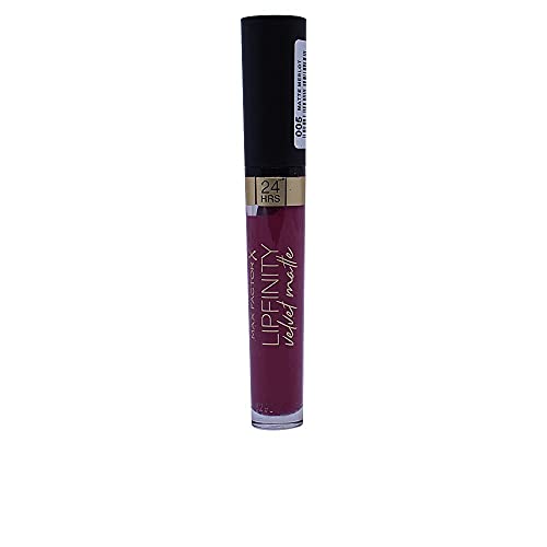 Max Factor, Rossetto Matte Liquido Lipfinity Velvet, Idratante, Waterproof e No Transfer, 5 Matte Merlot