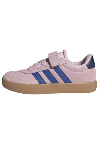 adidas Mixte Enfant VL Court 3.0 Hook and Loop Shoes Kids, Clear Pink/Team Royal Blue/Gum 3, 34 EU