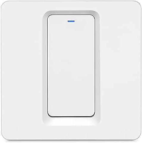 LNL WiFi Smart Light Switch, Work with or without Neutral Wire, No Hub Required, Remote Control, Voice Control and Timing Function, Compatible with Alexa, Google Assistant and IFTTT 1 Gang-1 Way
